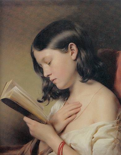 Jeune fille lisant, de Franz Eybl.